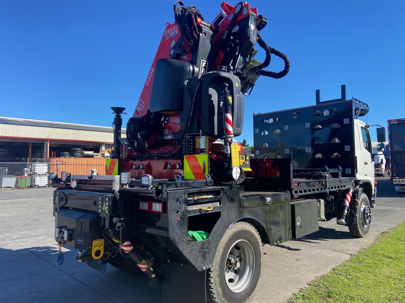 CCTV cameras installed on crane truck